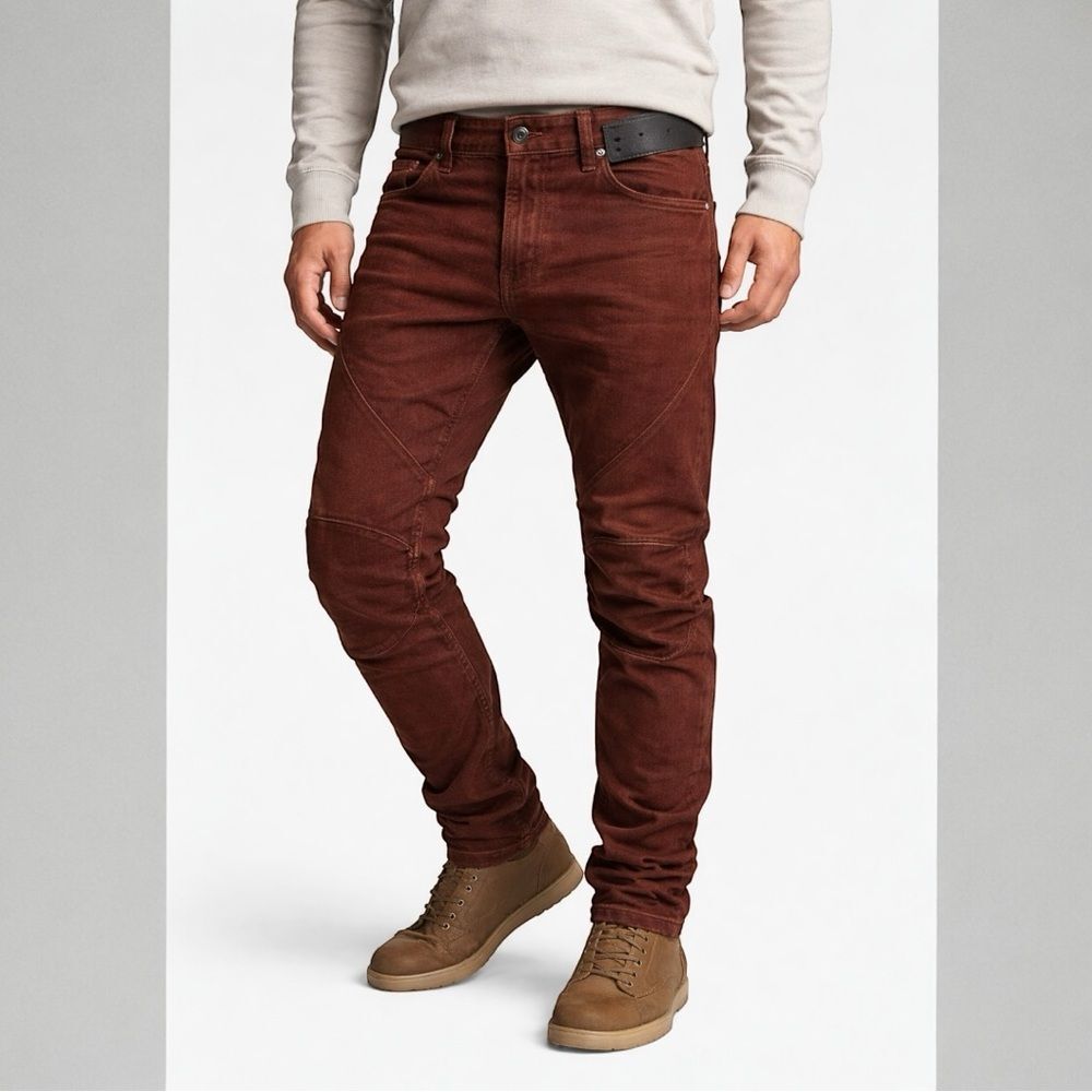 G-Star RAW ARC 3D Slim Jeans Rust Brown Coated Denim 32x32